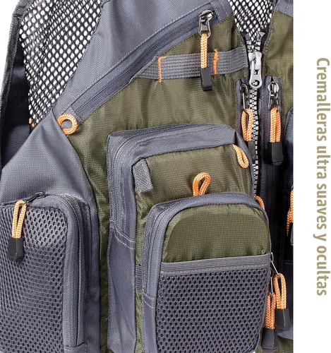 Miniatura 7 de Bassdash - Chaleco de pesca con mosca de múltiples bolsillos, tamaño ajustable, regalo para hombres y mujeres