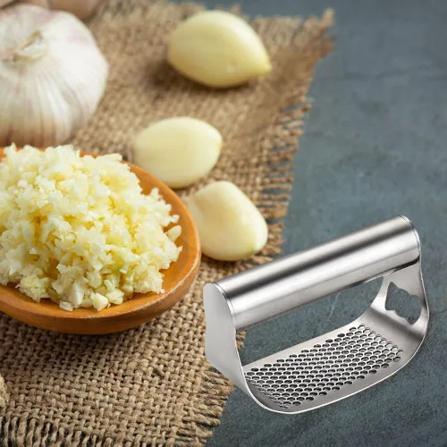 Miniatura 4 de Prensador de ajo de acero inoxidable, 2026 nuevo molinillo de ajo de acero inoxidable resistente, picadora de ajo para herramientas de cocina de ajo