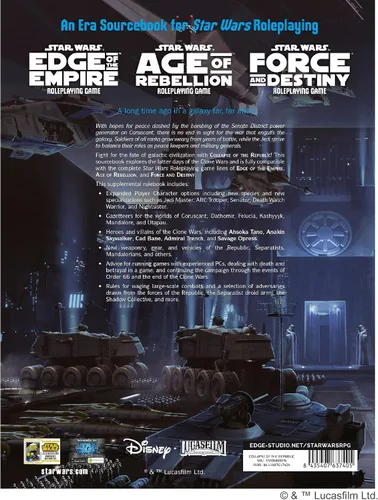Miniatura 3 de Asmodee Star Wars Age of Rebellion Collapse of the Republic SOURCEBOOK Juego de estrategia para adultos y niños a partir de 10 años, 2-8 jugadores