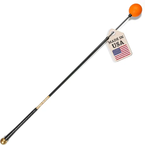 Orange Whip Entrenador de swing de golf patentado y fabricado en Estados Unidos para mejorar el ritmo, la flexibilidad, el equilibrio, el tempo y la