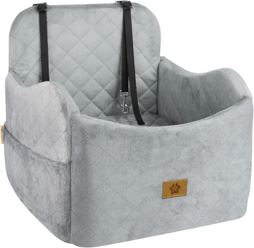 Miniatura 9 de Asiento de automóvil para perros pequeños/medianos, desmontable y lavable, asiento elevador de perro de menos de 35 libras, espuma viscoelástica