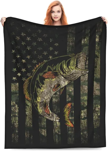 Miniatura 11 de Bluetick Coonhound - Manta de franela de forro polar, regalo de bandera estadounidense, manta patriótica de forro polar, edredón de franela