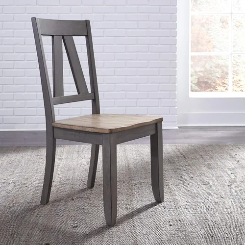 Miniatura 2 de Liberty Furniture Industries Lindsay Farm - Silla lateral con respaldo Splat (RTA), 18 pulgadas de ancho x 22 pulgadas de profundidad x 38 pulgadas