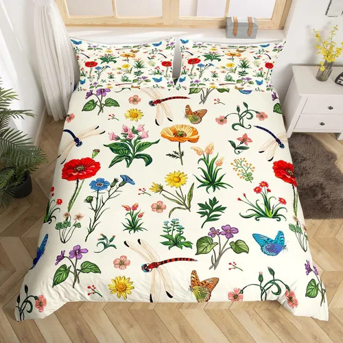 Miniatura 14 de Funda de edredón de hongos salvajes, acuarela, decoración de plantas naturales para exteriores, juegos de ropa de cama para niños, adolescentes