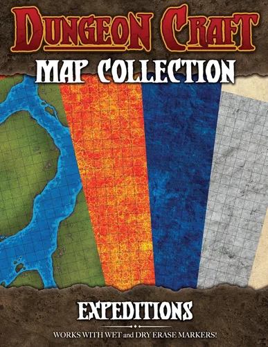 Miniatura 2 de Dungeon Craft RPG & DND Set de Inicio – Kit de Esenciales de Mapas Plegables – Set de 4 – Expedición