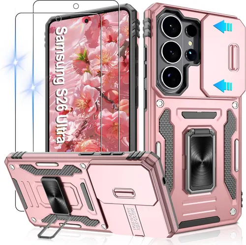 Miniatura 32 de Gritup para Samsung Galaxy S22 Funda con protectores de pantalla HD de 2 paquetes y cubierta deslizante para la cámara, protección contra caídas