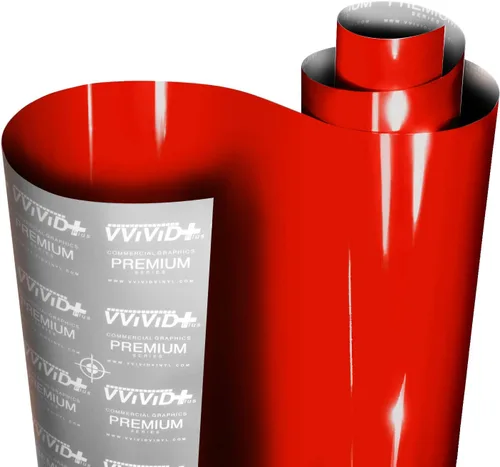 VViViD+ Vinilo Rojo Racing Ultra Brillante para Envolver Autos Rollo de Película de Reemplazo de Pintura Premium con Tecnología de Liberación de