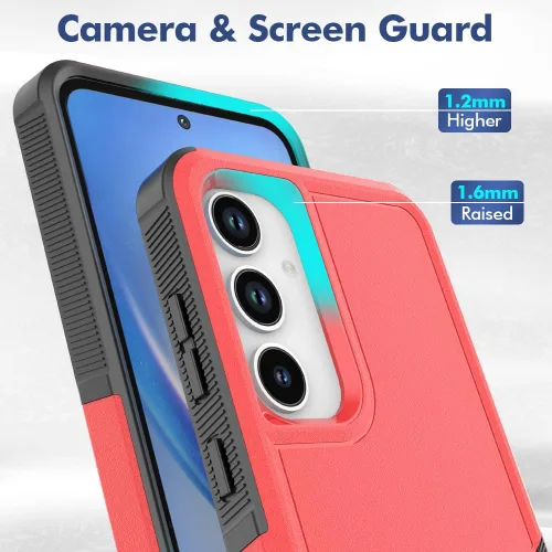 Miniatura 264 de Jeylly Compatible con Samsung Galaxy A22 5G Funda, Funda Samsung A22 5G con 2pcs protectores de pantalla de vidrio templado