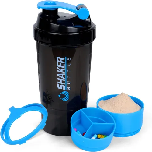 Miniatura 11 de XTK Shaker Bottle - Botellas mezcladoras de proteínas de 16 onzas con bola mezcladora, botella de agua deportiva portátil a prueba de fugas, taza
