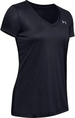 Miniatura 3 de Under Armour - Camiseta UA Tech de manga corta y cuello en V para mujer, unicolor