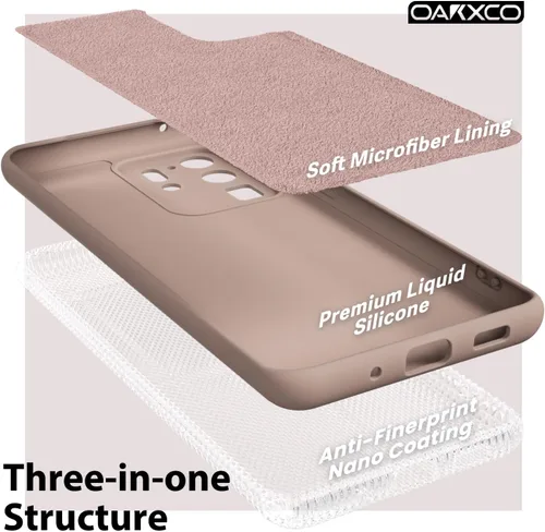 Miniatura 5 de oakxco Funda para teléfono Samsung Galaxy S20 Ultra de silicona líquida, fina y delgada de goma suave TPU suave cubierta de gel liso para mujeres