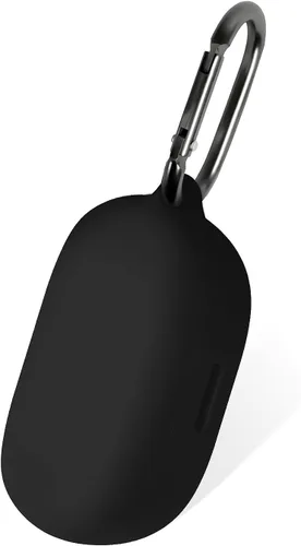 Geiomoo Funda de silicona para JBL Endurance Peak 3, JBL Endurance Peak II, funda protectora con mosquetón (negro)