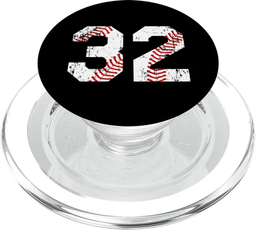 Miniatura 7 de Vintage Baseball 32 Jersey Número PopSockets PopGrip: agarre intercambiable para teléfonos y tabletas