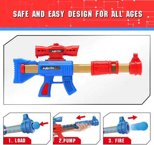 Miniatura 2 de YEEBAY - Juguete de disparos para niños de 6, 7, 8, 9 o 10 años en adelante, 2 pistolas de aire y objetivo de disparo y 24 bolas de espuma, regalo