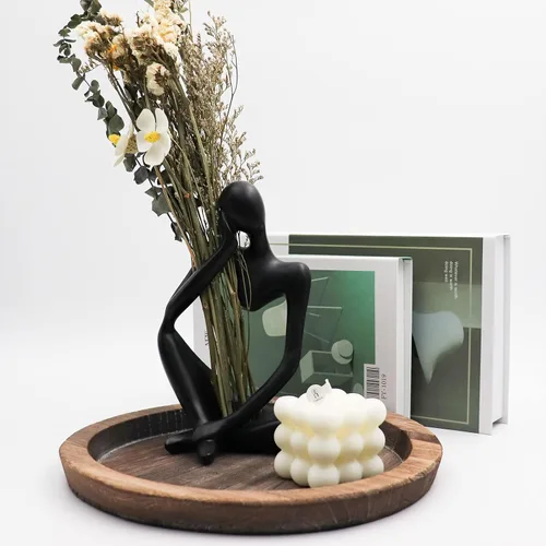 Miniatura 15 de Dnoifne La escultura del Pensador, adornos para acuario, estatua de escultura abstracta, arte decorativo de regalo, figura de decoración del hogar