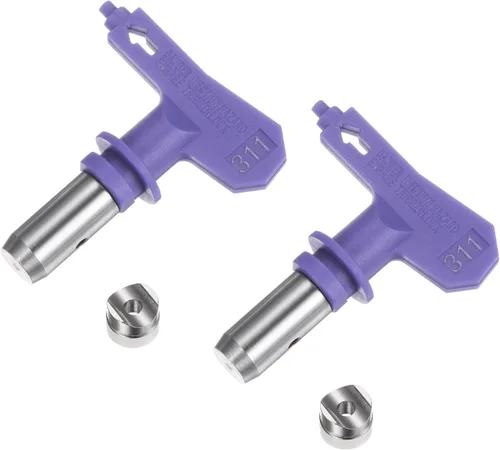 Miniatura 89 de uxcell 2 puntas de pulverización reversibles para pulverizador sin aire, 109 puntas de boquilla de pulverización de pintura, piezas de máquina