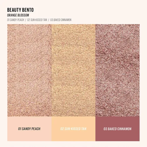 Miniatura 4 de Kaja Beauty Bento Collection - Trío de sombras de ojos elásticas Tonos naranja melocotón, tamaño de viaje, 02 Flor de Naranja, premio Allure Best