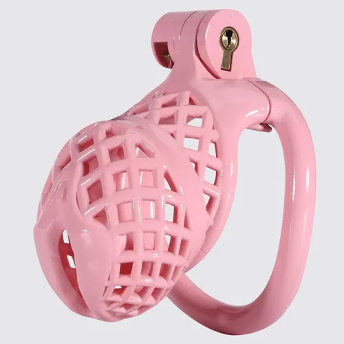 Miniatura 8 de Jaula de castidad masculina, dispositivo de castidad pequeño con anillos de 5 tamaños y sonido uretral para hombre, equipo de bondage,