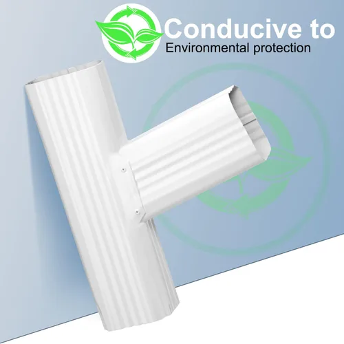 Miniatura 6 de VYH Canal Downspout Y Conector 2x3 Estándar Izquierdo Alto Brillo Blanco