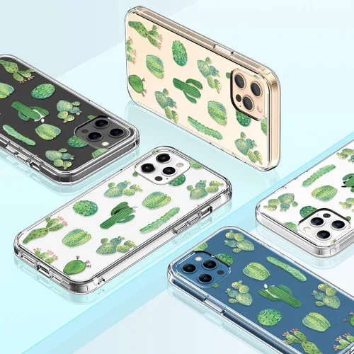 Miniatura 7 de Funda para iPhone 12 Pro Max con protector de pantalla, cuerpo completo transparente a prueba de golpes, diseño floral, para niñas y mujeres