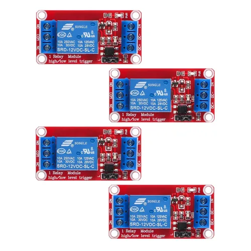 Miniatura 13 de Módulo de relé de 5 V CC - Placa de interruptor de relé de 1 canal con aislamiento optoacoplador, disparador de nivel alto o bajo 5 V-4