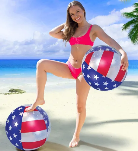 Miniatura 5 de POZA Flotador inflable de piscina de Estados Unidos – Lujosa tumbona divertida llena de confeti de estrellas plateadas brillantes, diseño de bandera