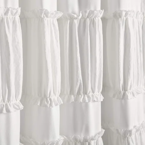 Miniatura 2 de Lush Decor Nova Ruffle - Par de paneles de cortinas con volantes para ventana, 42"A x 84"L, gris