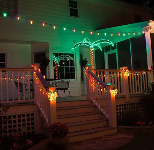 Miniatura 6 de Guirnalda de luces de Navidad de chile de 13.6 pies con 35 chiles calientes multicolor blanco cálido, luces incandescentes de pimienta