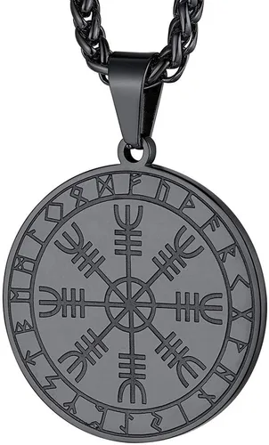 FaithHeart Viking Thor's Hammer Talismán Collar para hombre, colgante de amuleto nórdico vintage de Mjolnir con cadena de trigo resistente, joyería