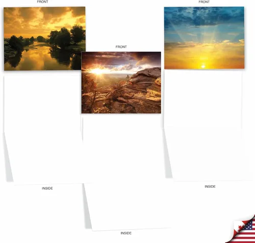 Miniatura 2 de The Best Card Company - Caja de 10 tarjetas para todas las ocasiones en blanco (4 x 5.12 pulgadas) - Tarjetas de paisaje panorámico surtidas