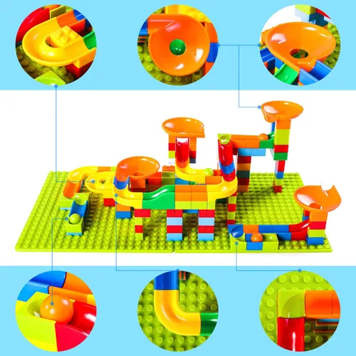 Miniatura 3 de Juego de 168 piezas de bloques de construcción clásicos de canicas, bloques de juguete STEM para niños, ensambla diferentes modelos de bloques