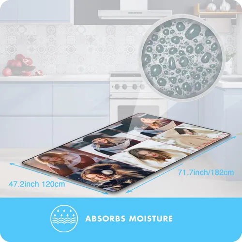 Miniatura 9 de Tapete personalizado para puerta con imagen, logotipo, nombre, texto, antideslizante, lavable, personalizado, rectangular, tapete para suelo