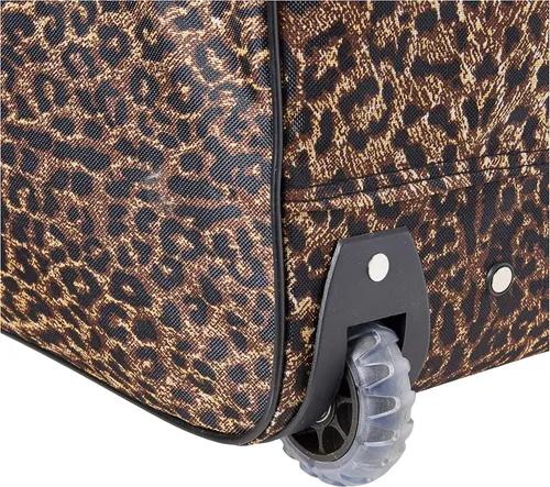 Miniatura 3 de Valija de viaje con ruedas, de 22 pulgadas, de Rockland, Pink Leopard), PRD322-PINKLEOPARD