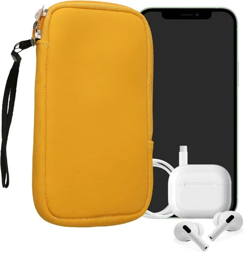 Miniatura 37 de kwmobile Funda universal para teléfono tamaño XS - 3,5/4 pulgadas - Funda de neopreno para teléfono inteligente con cremallera - Funda impermeable