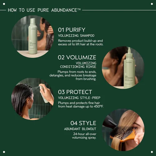 Miniatura 4 de Aveda Pure Abundance Volumizing Shampoo Shampoo For Fine Hair Removes Product Build-Up And Excess Oil 4X More Volume* Notes of Jasmine