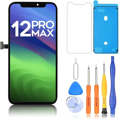 Ayake® Para iPhone 12 Pro Max Reemplazo de pantalla Full HD, pantalla LCD de 6.7 pulgadas y digitalizador táctil Herramientas de reparación de