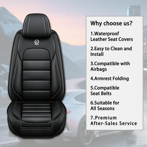 Miniatura 7 de Fundas de asiento de automóvil para K4 para KIA K4 2025-2026, fundas de asiento impermeables de cuero, compatible con bolsa de aire, juego completo