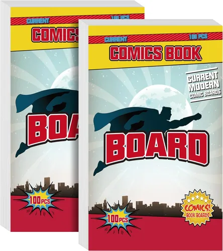 Miniatura 7 de KKU 200 bolsas y tableros de cómics, bolsas y tableros de cómics transparentes sin ácidos, almacenamiento de cómics para cómics