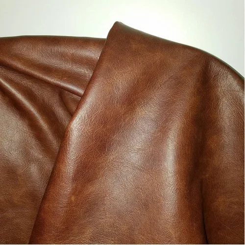 Miniatura 2 de NAT LEATHERS Brown Cognac Weekender 8 pulgadas x 10 pulgadas corte pieza de dos tonos suave tapicería chap cuero genuino piel piel piel 8 "x 10