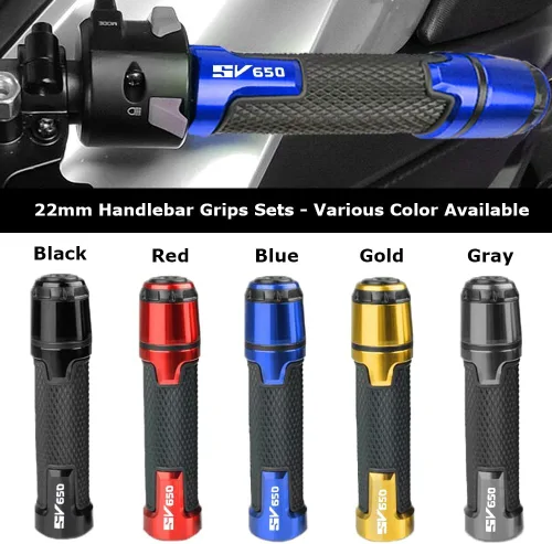 Miniatura 2 de Juego de extremos de agarre para manillar de motocicleta de 0.866 in 7/8 pulgadas para S.uzuki SV650 SV 650 SV650X SV650S 2000-2024 V-Strom 650 1000