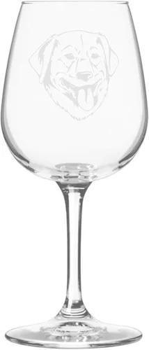 Miniatura 156 de Copa de vino de 12.75 onzas con diseño de perro grabado
