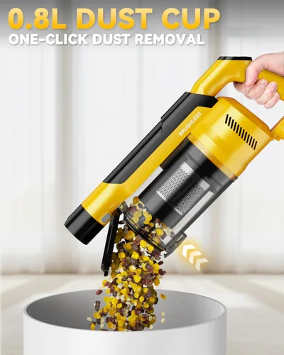 Miniatura 6 de Aspiradora inalámbrica de 350 W para batería Dewalt, aspiradora ligera sin escobillas de 35 kPa con succión de 3 modos, aspiradora de palo 6 en 1