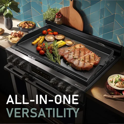 Miniatura 6 de Utheer Plancha de hierro fundido de 23 x 16 pulgadas para parrilla de gas y estufa, plancha universal con revestimiento antiadherente pre-sazonado