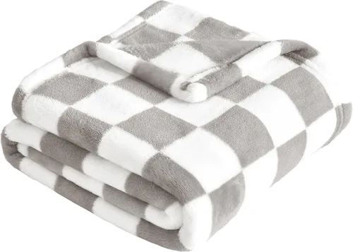 Miniatura 10 de Yurhap Manta de Bebé a Cuadros de Forro Polar para Niños y Niñas, Ultra Suave, Acogedora y Esponjosa, Mantas Receptoras para Bebés, Niños Pequeños
