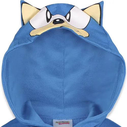 Miniatura 3 de SEGA Sonic the Hedgehog Shadow Knuckles - Sudadera con capucha y cremallera para niños pequeños y grandes
