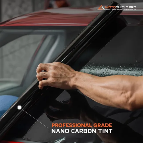 Miniatura 8 de DIY-MotoShield Pro Tinte de carbono prémium (25% VLT) Rollo de 40 pulgadas x 100 pies Película profesional para ventana de automóvil, reduce