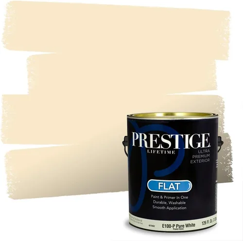 Miniatura 258 de PRESTIGE Paints Exterior Paint and Primer In One, 1-Gallon, Satin, Comparable Match of Benjamin Moore* Royal Linen* 931BM-PCM