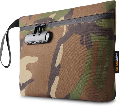 Miniatura 10 de Bolsa a prueba de olores, bolsa a prueba de olores con cerradura de combinación, contenedor duradero a prueba de olores con forro de carbono, bolsa