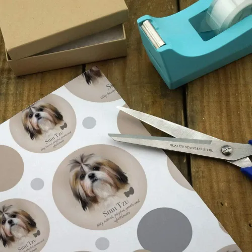 Miniatura 3 de GRAPHICS & MORE Rollo de papel de regalo Shih Tzu Dog Breed