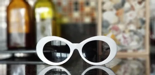 Miniatura 3 de Lxnoap Gafas de sol de marco grueso ovaladas retro atrevidas, gafas de sol ovaladas retro de Y2k, gafas de sol ovaladas ovaladas retro Mod Kurt